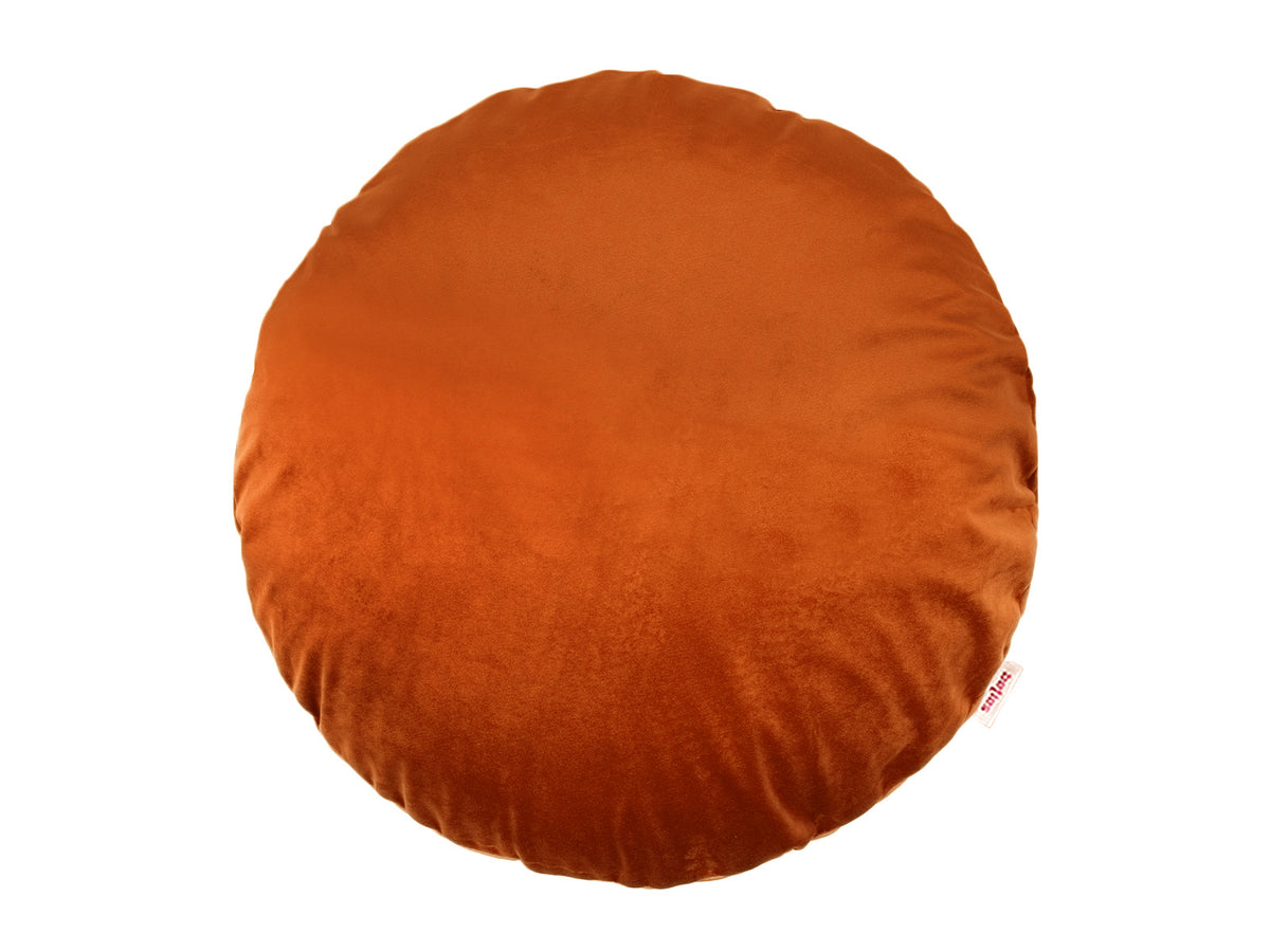 Kissenhülle rund ca. 50 cm Ø rost-orange beties "Samt&Sonders"