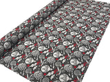 Fabric by the meter, mixed fabric, approx. 140 cm wide, black, beties "Christmas decoration"