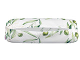 Mediterrane Hülle für Nackenrollen ca. 15x40 cm aus 100% Baumwolle - Oliven Design aus der beties "Italy Collection"