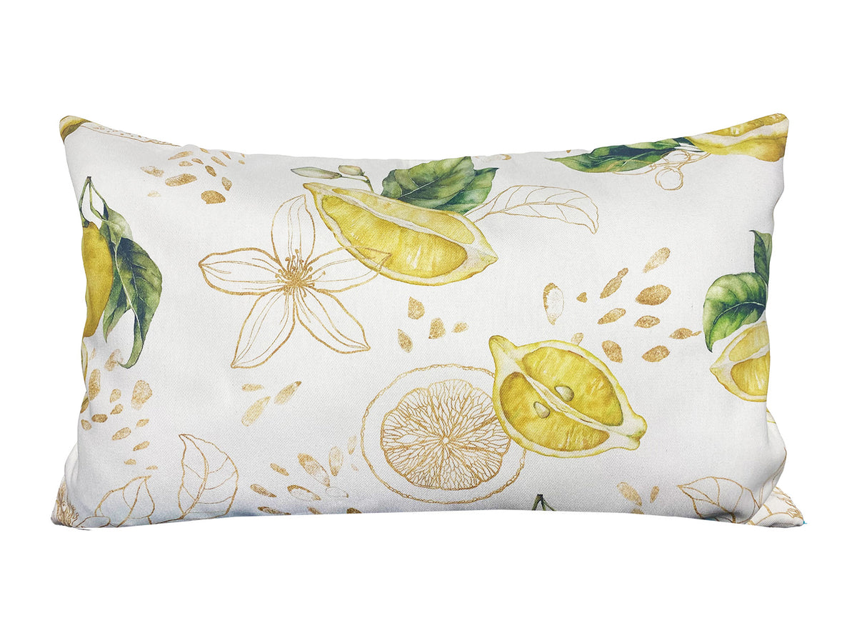 High-quality cushion cover approx. 30x50 cm made of 100% cotton – lemon design from the beties "Italy Collection"