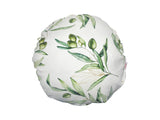 Mediterranean round cushion cover approx. 40 cm Ø made of 100% cotton - Olive design from the beties "Italy Collection"