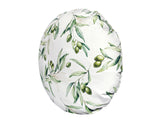Mediterranean round cushion cover approx. 60 cm Ø made of 100% cotton - Olive design from the beties "Italy Collection"