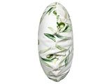 Mediterranean round cushion cover approx. 60 cm Ø made of 100% cotton - Olive design from the beties "Italy Collection"