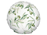 Mediterranean round cushion cover approx. 60 cm Ø made of 100% cotton - Olive design from the beties "Italy Collection"