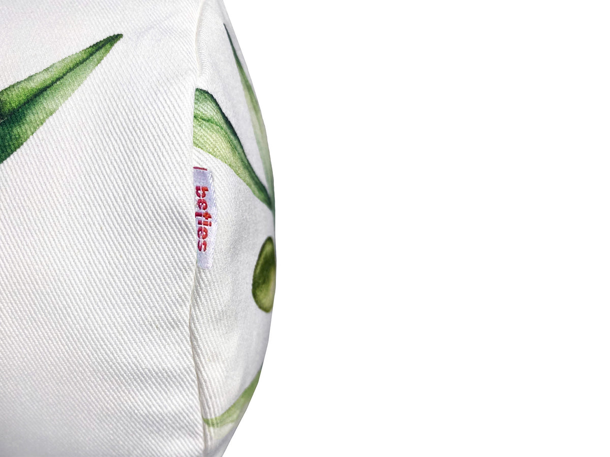 Mediterranean XL roll cover approx. 25x70 cm made of 100% cotton - Olive design from the beties "Italy Collection"