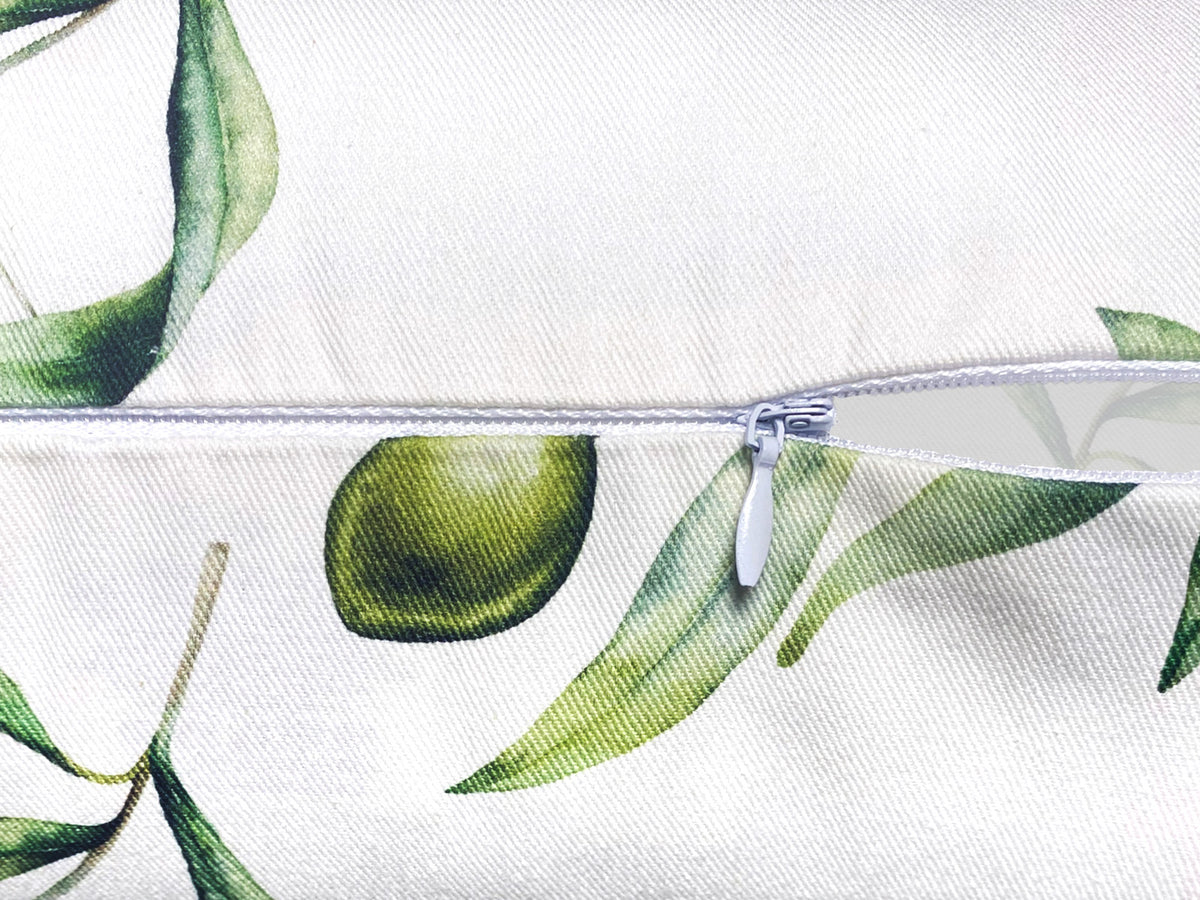 Mediterranean XL roll cover approx. 25x70 cm made of 100% cotton - Olive design from the beties "Italy Collection"