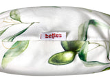 Mediterranean round cushion cover approx. 50 cm Ø made of 100% cotton - Olive design from the beties "Italy Collection"