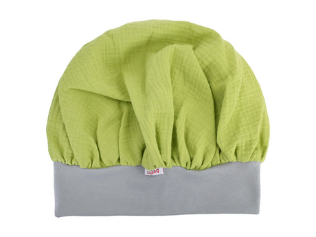  beties Musselin Bonnet Haarhaube Linden Grün – 100% Bio-Baumwolle Musselin 
