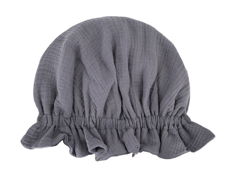 beties Musselin Haarhaube Schlafmütze aus hochwertigem Musselin, Basalt Grau 