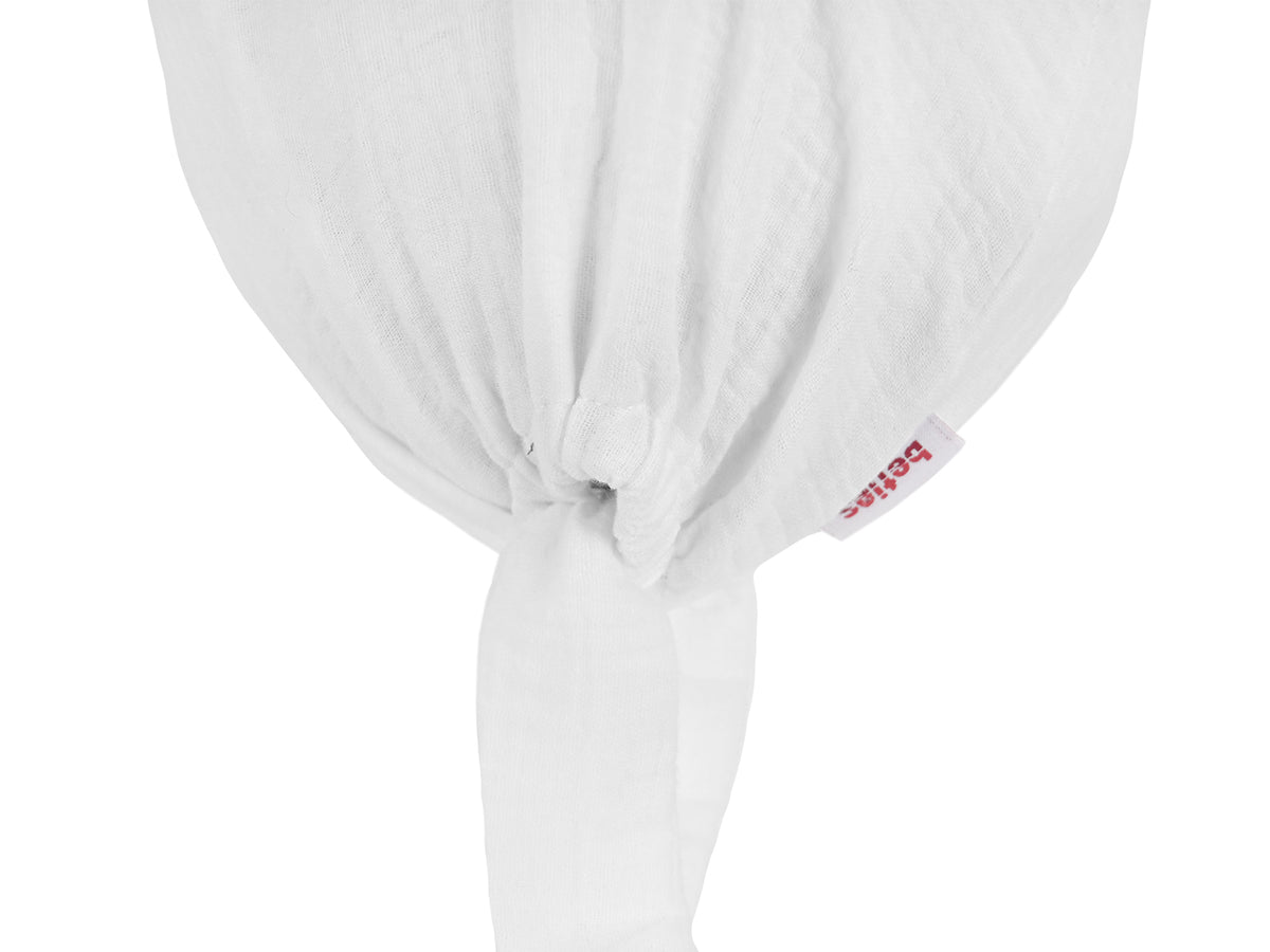  beties Musselin Schlafmütze OP-Haube – Polar Weiß – Rückansicht – 100% Musselin 