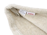 Detail der Saumverarbeitung am beties Savu Haarturban aus Frottee-Leinen in Heubeige