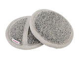 beties Savu Peeling-Pad rund 12 cm in Basaltgrau aus Massage-Frottee, zweite Ansicht