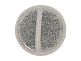 beties Savu Peeling-Pad rund 12 cm in Basaltgrau, Rückseite mit Handschlaufe