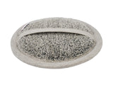 beties Savu Peeling-Pad rund 12 cm in Basaltgrau aus Massage-Frottee, Schrägansicht