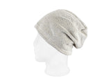beties Savu Sauna-Beanie in Basaltgrau aus Soft-Frottee-Leinen, Seitenansicht