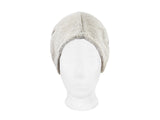 beties Savu Sauna-Beanie in Basaltgrau aus Soft-Frottee-Leinen, Vorderansicht