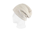 beties Savu Sauna-Beanie in Heubeige aus Soft-Frottee-Leinen, Seitenansicht