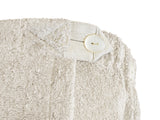  Detail der Soft-Leinen-Struktur am beties Savu Sauna-Kilt 70x140 cm in Heubeige
