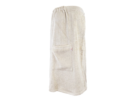 beties Savu Sauna-Kilt 70x140 cm aus Soft-Leinen in Heubeige, Produktansicht