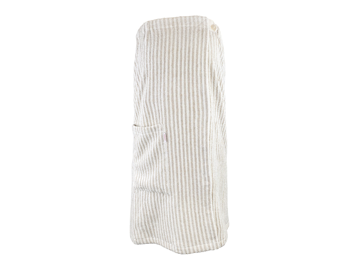 beties Savu Sauna-Kilt 70x140 cm aus Soft-Leinen in Schilf-Hafermilch