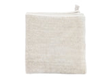beties Savu Duschtuch 65x140 cm aus soft-Frottee-Leinen in Heubeige, gefaltet