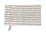 beties Savu Waschhandschuh 14x25 cm aus Massage-Frottee-Leinen in Schilf-Hafermilch