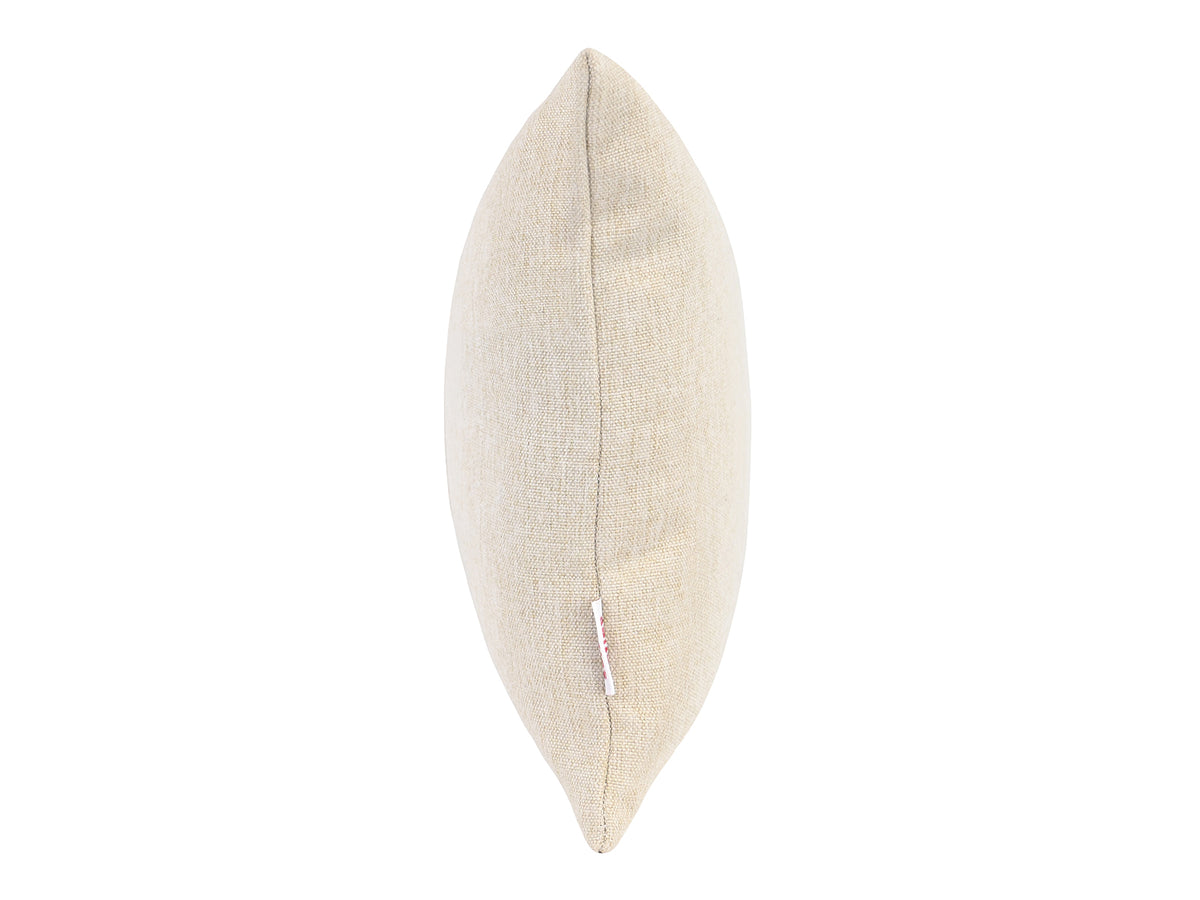  beties Wunschton Kissenhülle 25x35 cm Macciato Beige – Seitenansicht, melierter Möbelstoff 