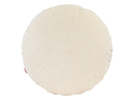  beties Wunschton Kissenhülle rund Ø40 cm Macciato Beige – Vorderansicht, melierter Möbelstoff 