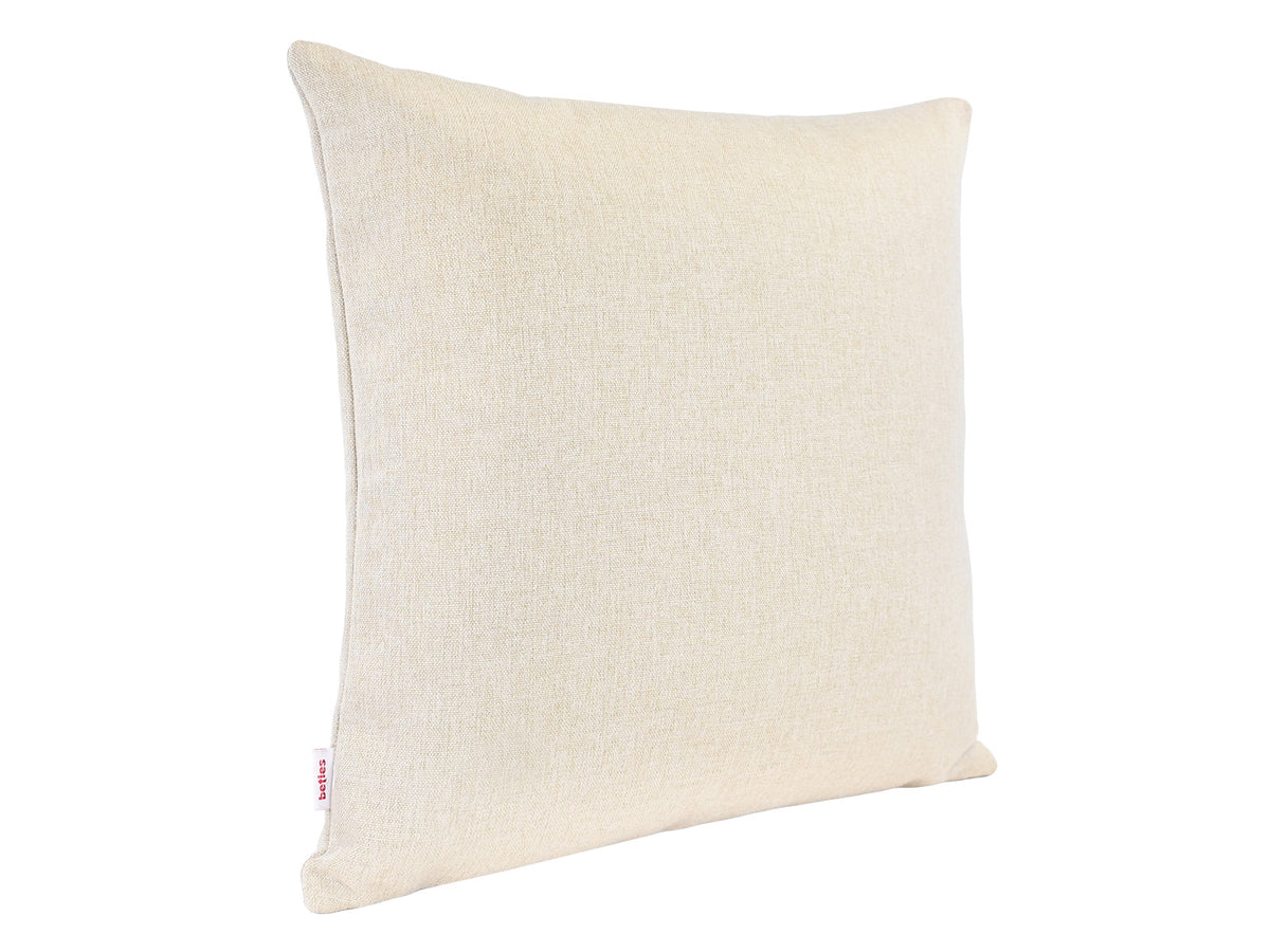  beties Wunschton Kissenhülle 50x50 cm Macciato Beige – Schrägansicht, melierter Möbelstoff Dekokissen 