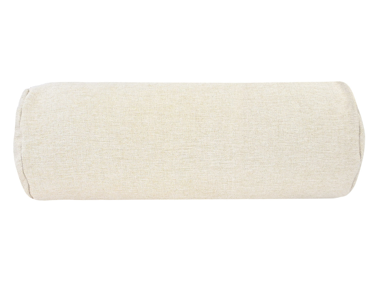  beties Wunschton Nackenrolle 15x40 cm Macciato Beige – Vorderansicht, melierter Möbelstoff Rollenkissen 
