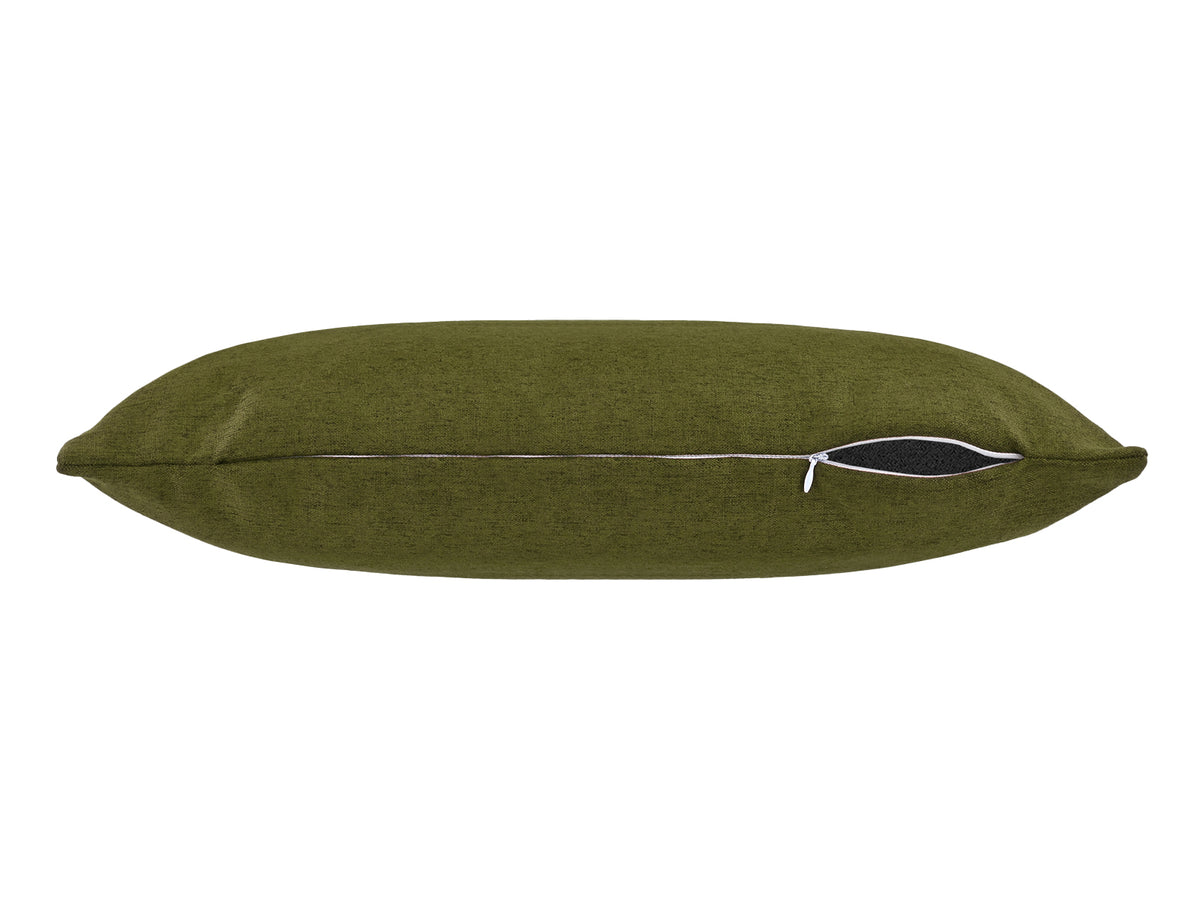  beties Wunschton Kissenhülle Organic Grün 30x70 cm – liegend mit offenem Reißverschluss 