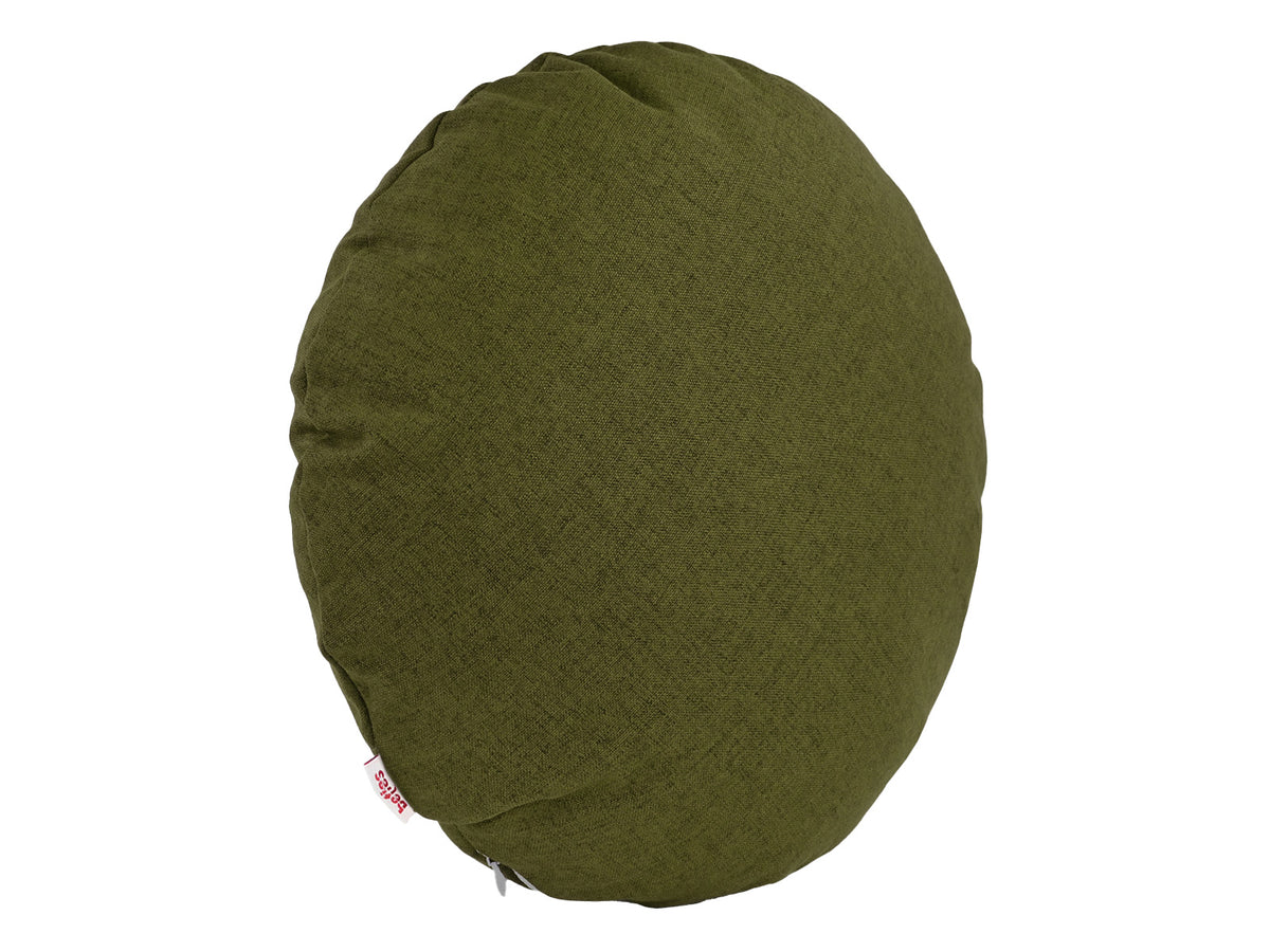  beties Wunschton Kissenhülle Organic Grün 50 cm rund – schrägansicht 