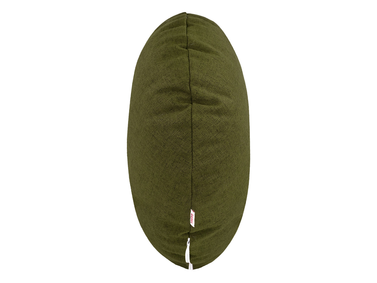 beties Wunschton Kissenhülle Organic Grün 50 cm rund – seitenansicht 