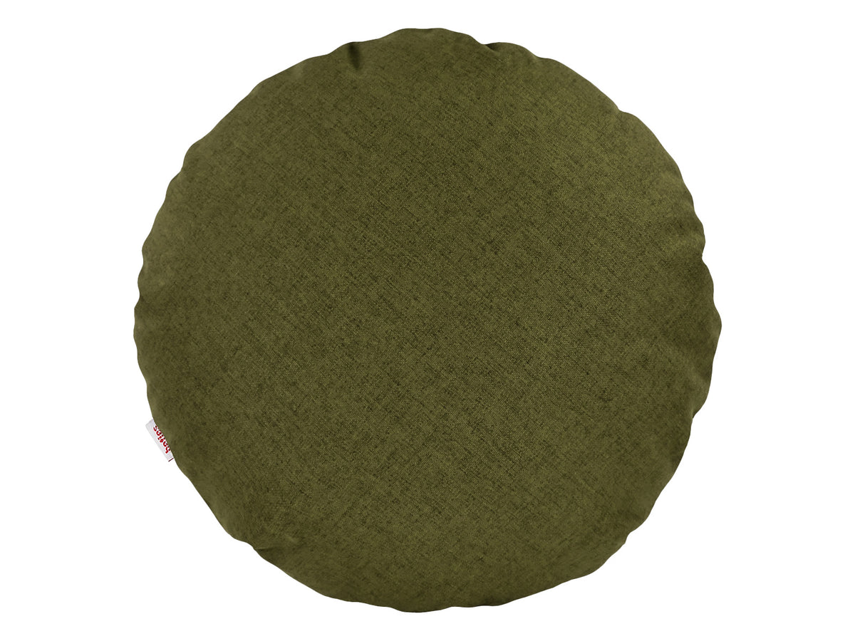  beties Wunschton Kissenhülle Organic Grün 50 cm rund – Vorderansicht 