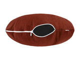  beties Wunschton Kissenhülle Rusty Bordeaux 60 cm rund – liegend mit offenem Reißverschluss 