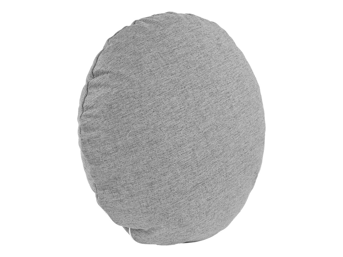 beties Wunschton Kissenhülle 60x60 cm Silber Grau – Schrägansicht, melierter Möbelstoff