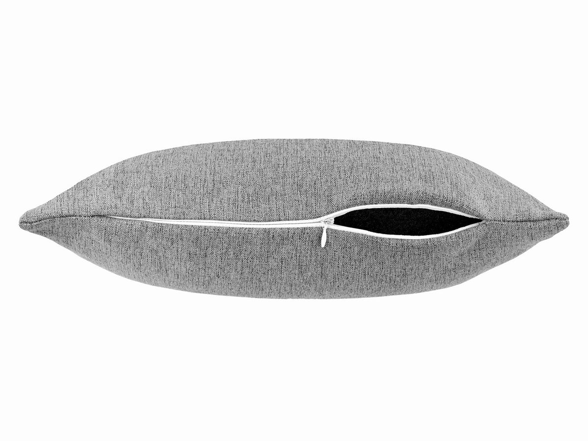  beties Wunschton Kissenhülle 60x60 cm Silber Grau – liegend mit offenem Reißverschluss, melierter Möbelstoff Sofakissen 