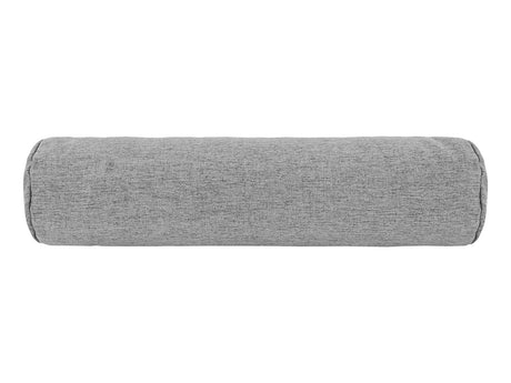  beties Wunschton Nackenrolle gefüllt 13x50 cm Silber Grau – Vorderansicht, melierter Möbelstoff 