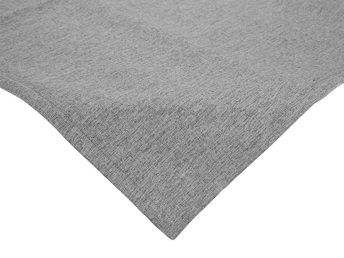  beties Wunschton XS Mitteldecke 60x60 cm Silber Grau – Vorderansicht, melierter Möbelstoff 