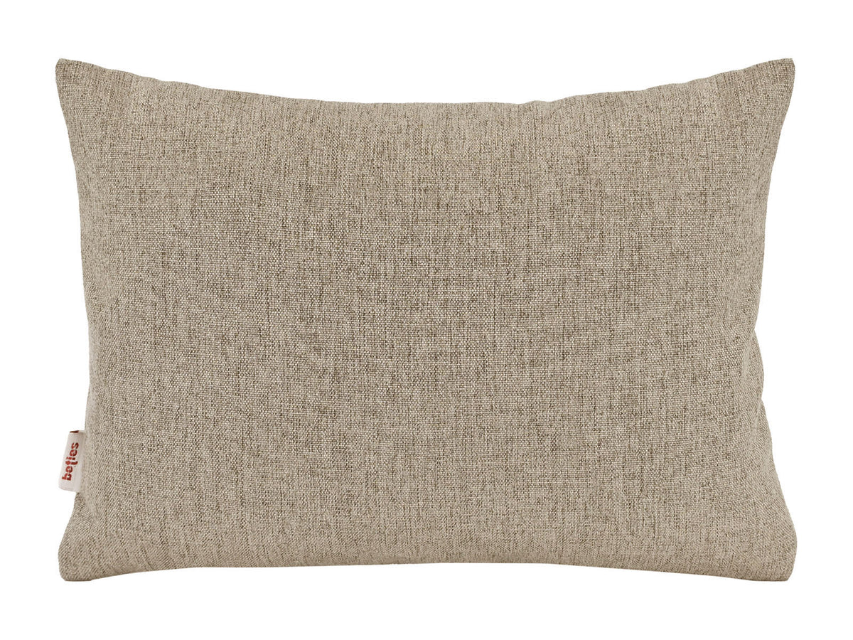  beties Wunschton Kissenhülle 25x35 cm Taupe Braun – Vorderansicht, melierter Möbelstoff Dekokissen 