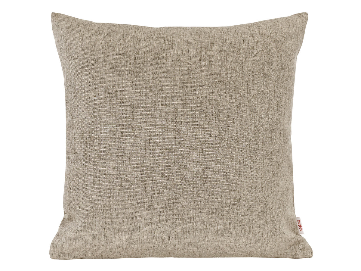  beties Wunschton Kissenhülle 50x50 cm Taupe Braun – Vorderansicht, melierter Möbelstoff Dekokissen 