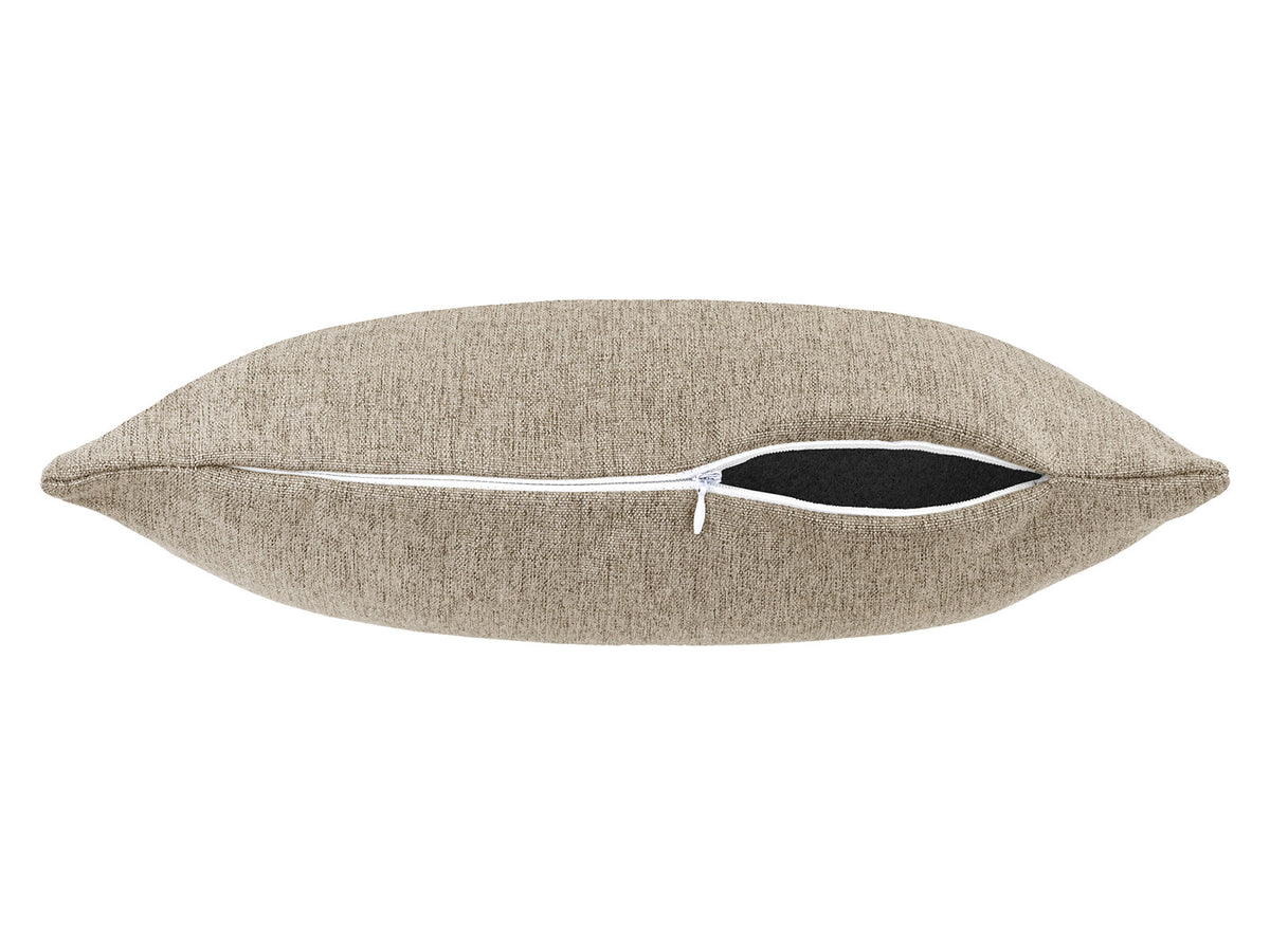  beties Wunschton Kissenhülle 60x60 cm Taupe Braun – liegend, melierter Möbelstoff Sofakissen 