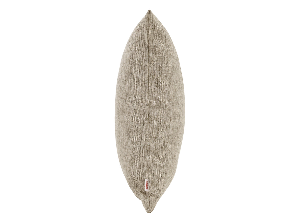  beties Wunschton Kissenhülle 60x60 cm Taupe Braun – Seitenansicht, melierter Möbelstoff Sofakissen 