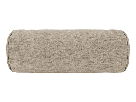 beties Wunschton Nackenrollenhülle 15x40 cm Taupe Braun – Vorderansicht, melierter Möbelstoff