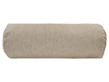 beties Wunschton XL Nackenrollenhülle 25x70 cm Taupe Braun – Vorderansicht, melierter Möbelstoff