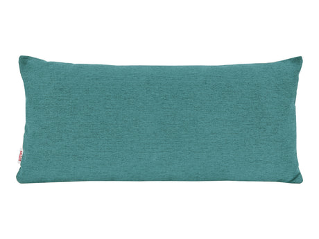 beties Wunschton Kissenhülle 30x70 cm Teal Petrol – Vorderansicht, melierter Möbelstoff