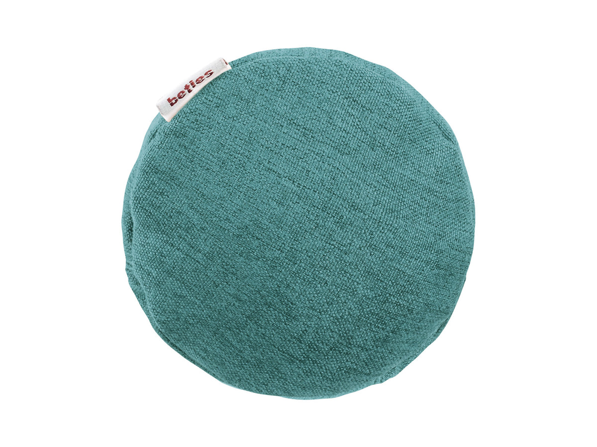  beties Wunschton Nackenrolle gefüllt 13x50 cm Teal Petrol – seitenansicht, melierter Möbelstoff 