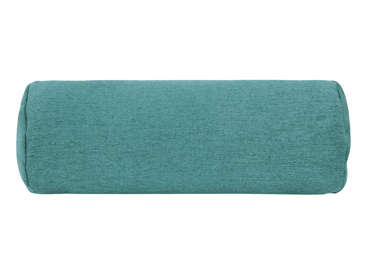  beties Wunschton Nackenrollenhülle 15x40 cm Teal Petrol – vorderansicht, melierter Möbelstoff 