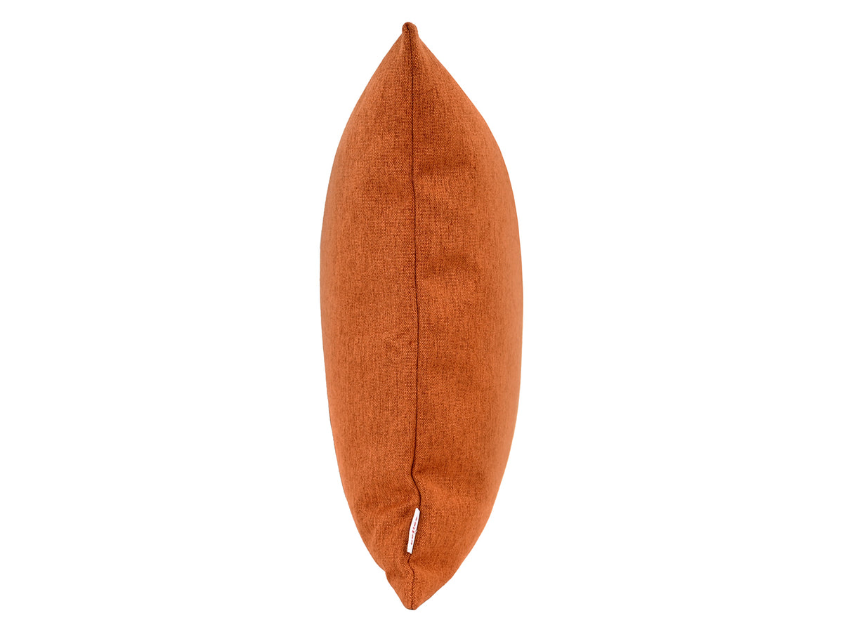  beties Wunschton Kissenhülle 40x40 cm Terracotta Orange – seitenansicht, melierter Möbelstoff 