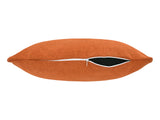 beties Wunschton Kissenhülle 40x60 cm Terracotta Orange – liegend mit offenem Reißverschluss, melierter Möbelstoff